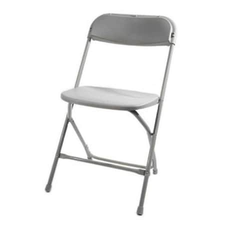 Max Max MP101-GRAY Poly Performance Folding Chair  Gray - 500 lbs MP-101-GR-H-WEB1